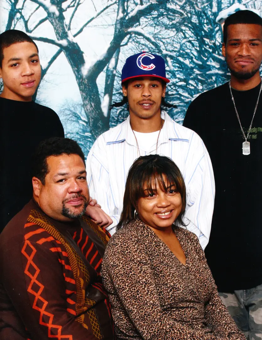 A group of people posing for the camera.